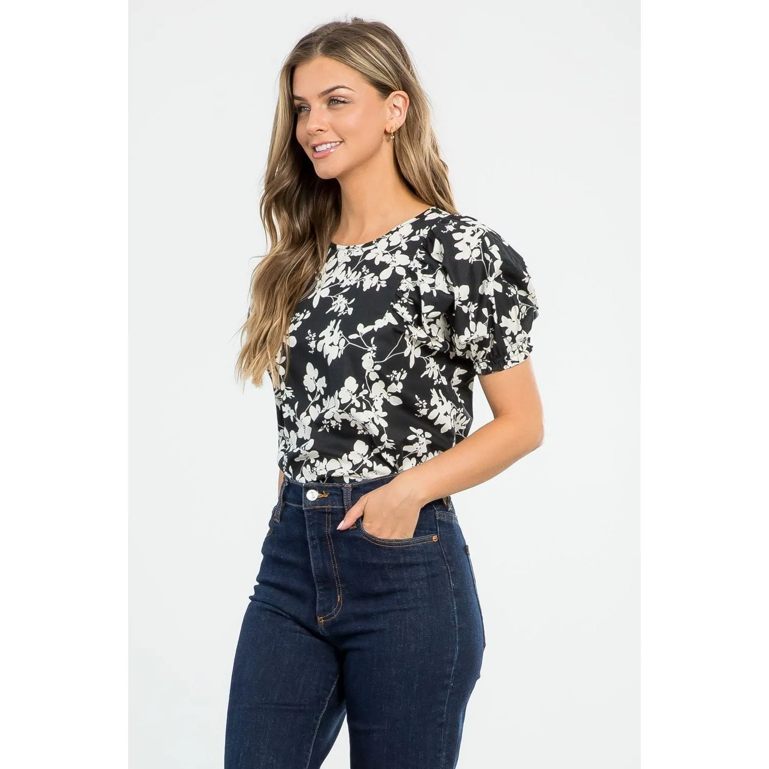 Kara Floral Print THML Top