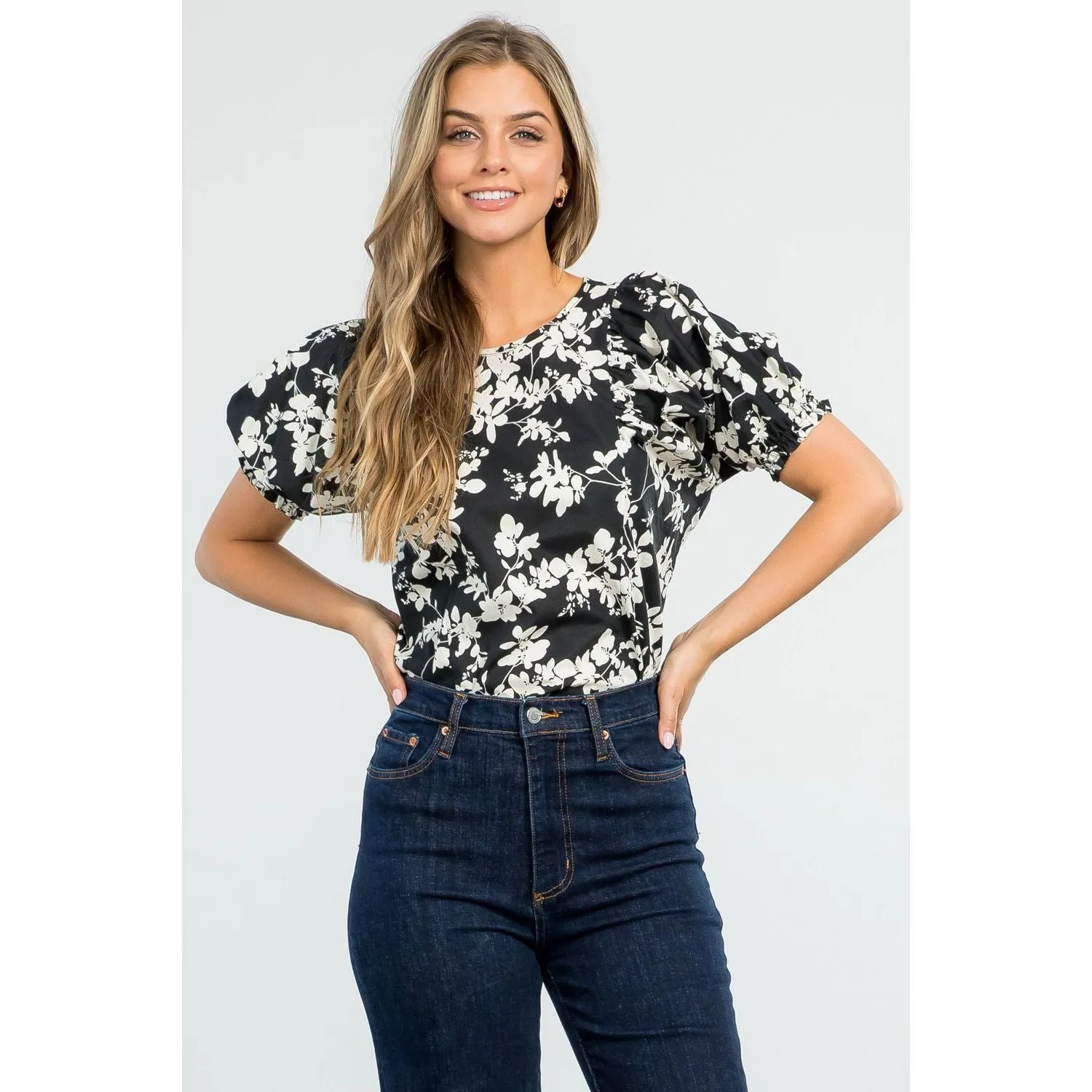 Kara Floral Print THML Top