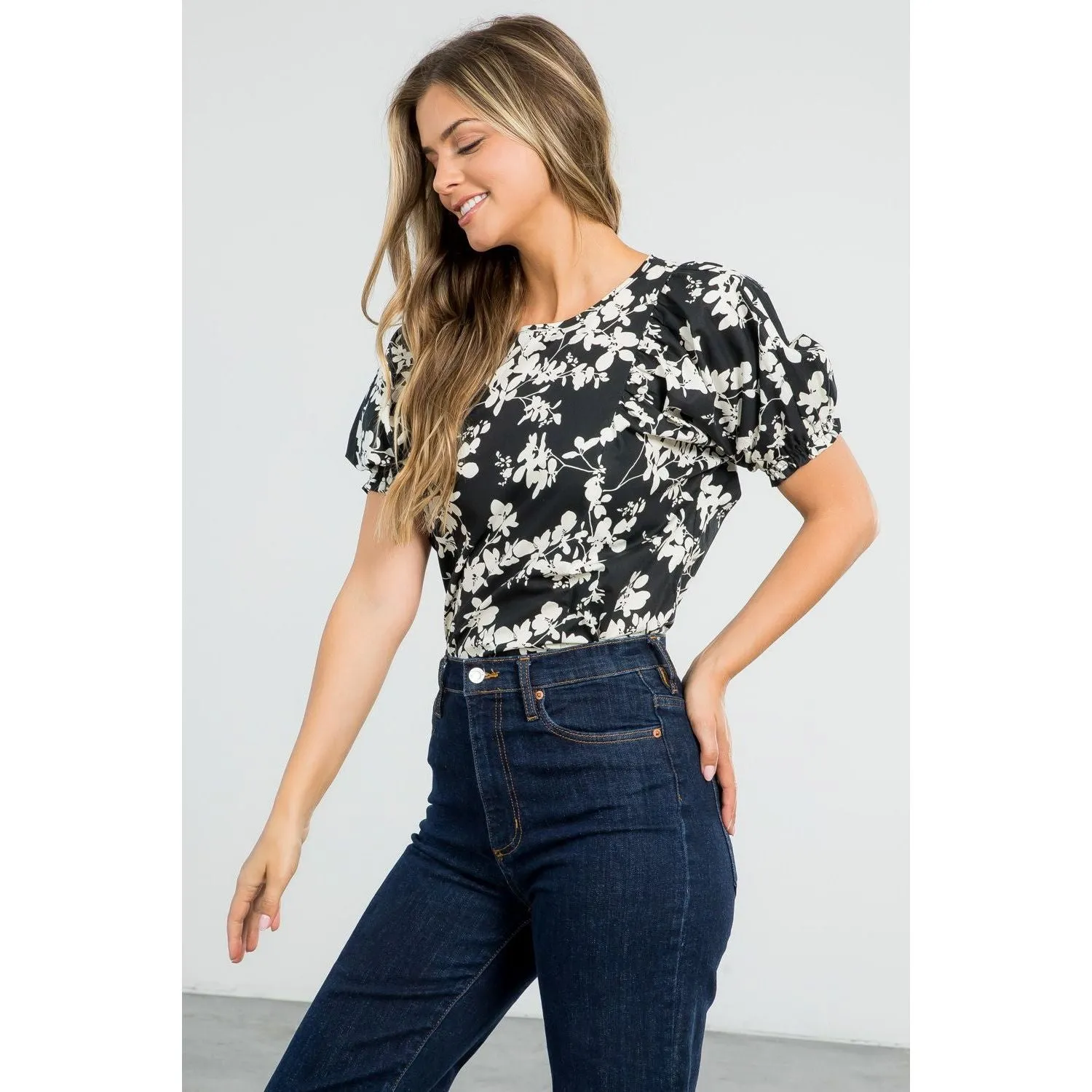 Kara Floral Print THML Top