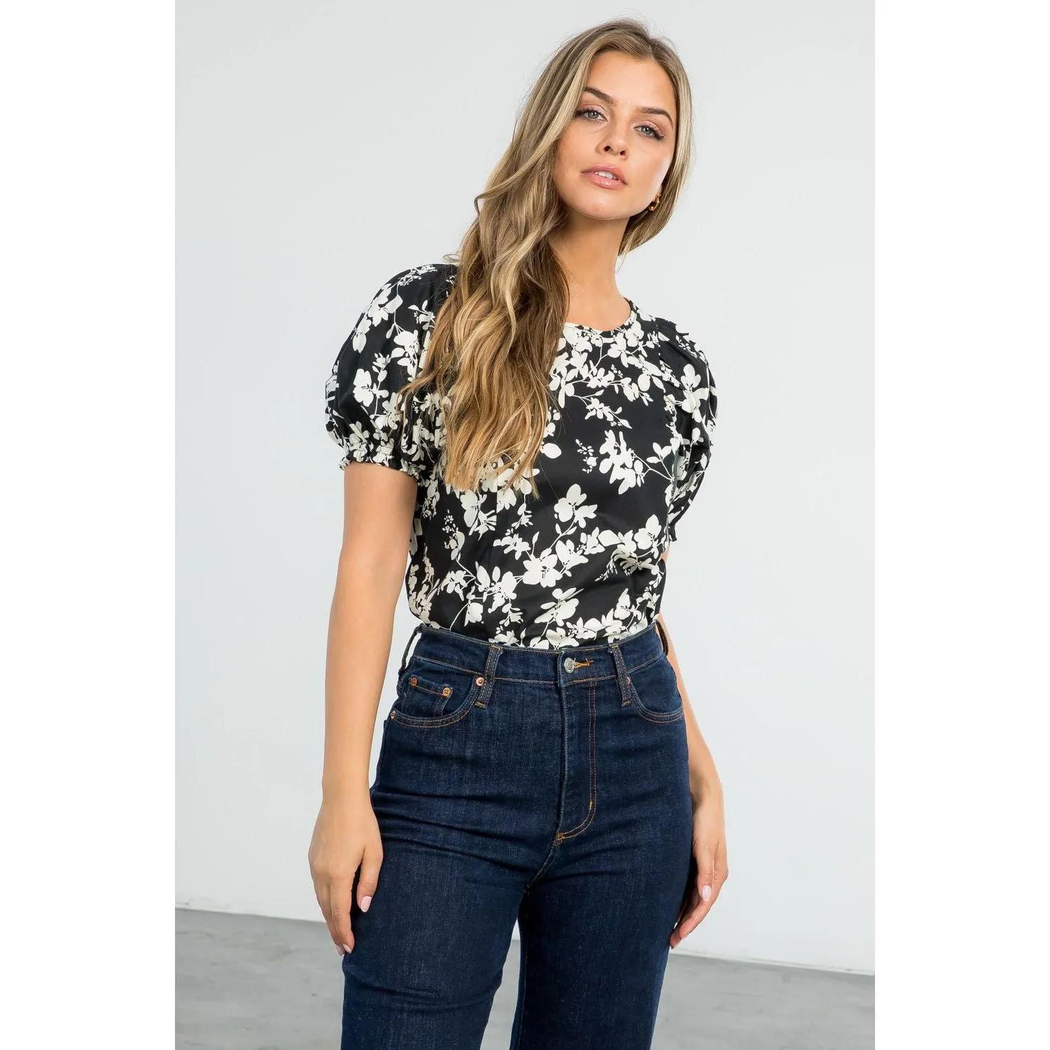 Kara Floral Print THML Top