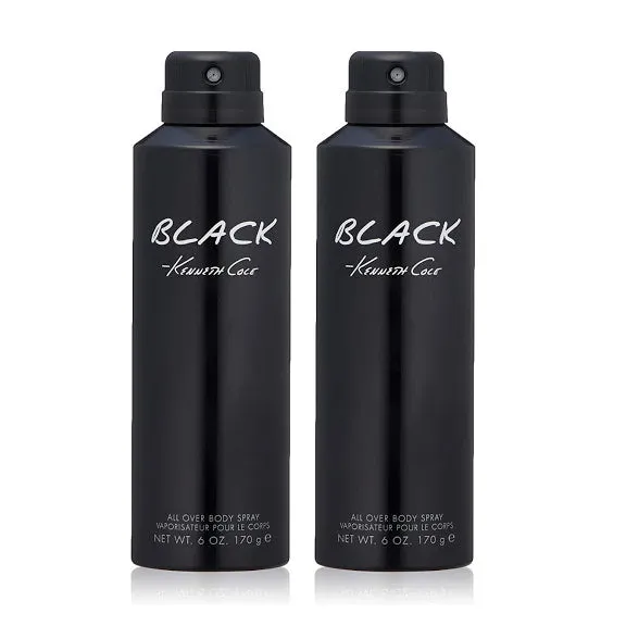 Kenneth Cole Black Body Spray 6 oz 2-PACK