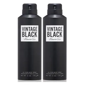 Kenneth Cole Vintage Black Body Spray 6 oz 2-PACK