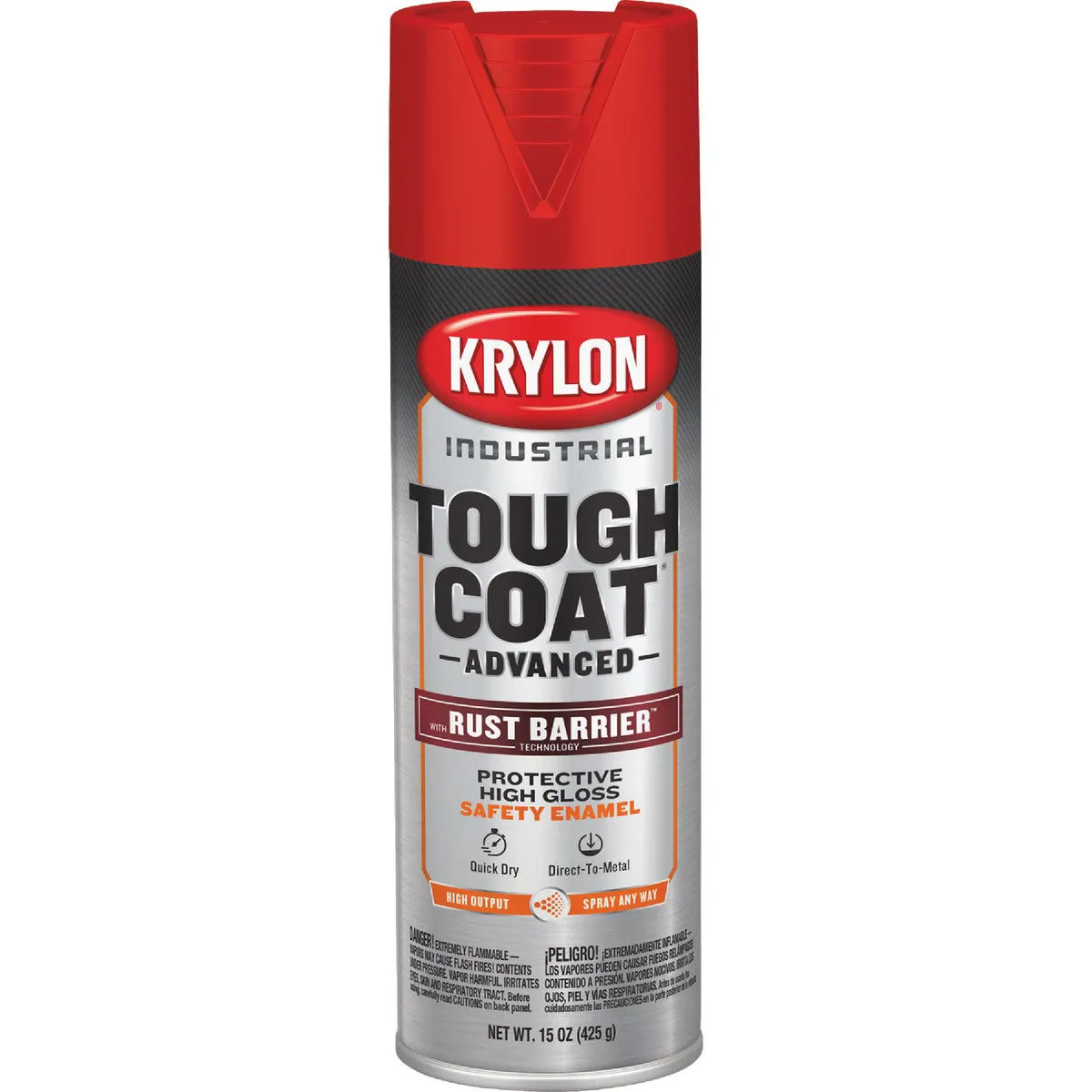 Krylon Krylon Industrial Tough Coat 15 Oz. Gloss Safety Red Rust Barrier Spray Enamel