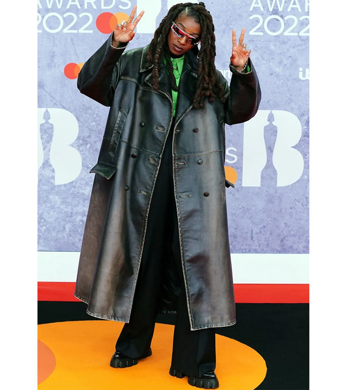 Little Simz Brit Awards 2022 Leather Coat