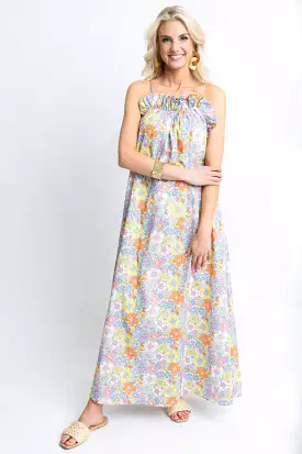 London Floral Ruffle Maxi Dress