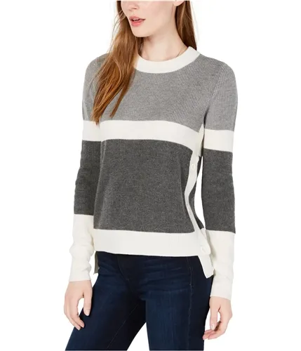 Maison Jules Womens Button Side Pullover Sweater