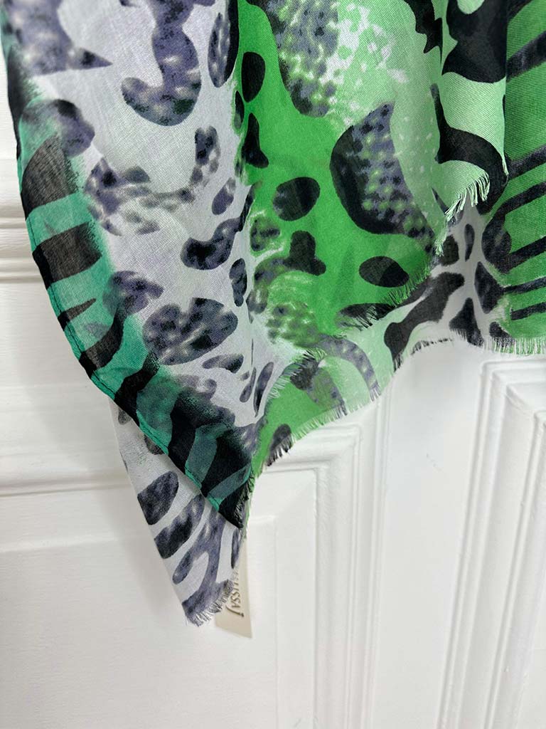 Malissa J Animal Print Throwover - Green