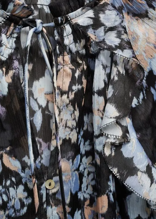 MANGO  |Floral-print flowy blouse