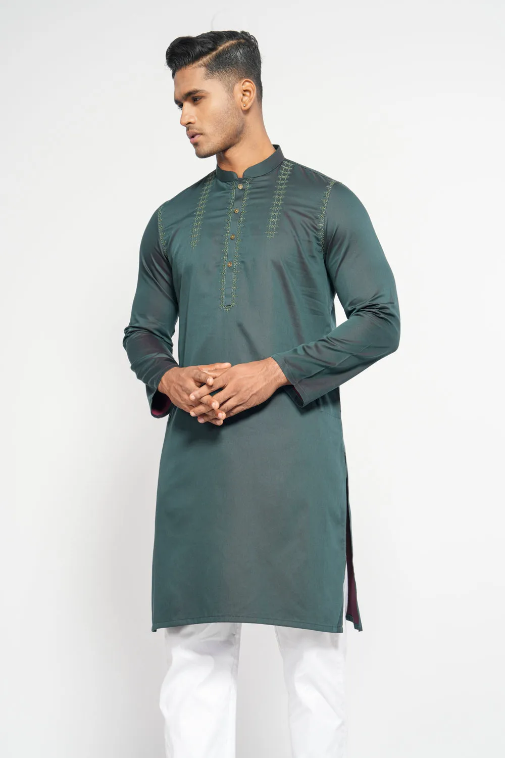 Men's Digital Printed Cotton Panjabi