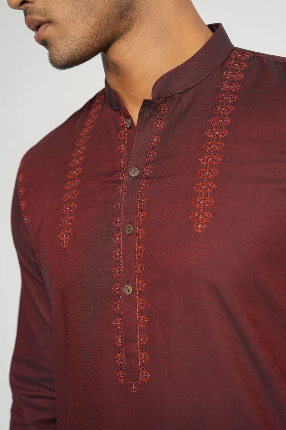 Men's Digital Printed Cotton Panjabi