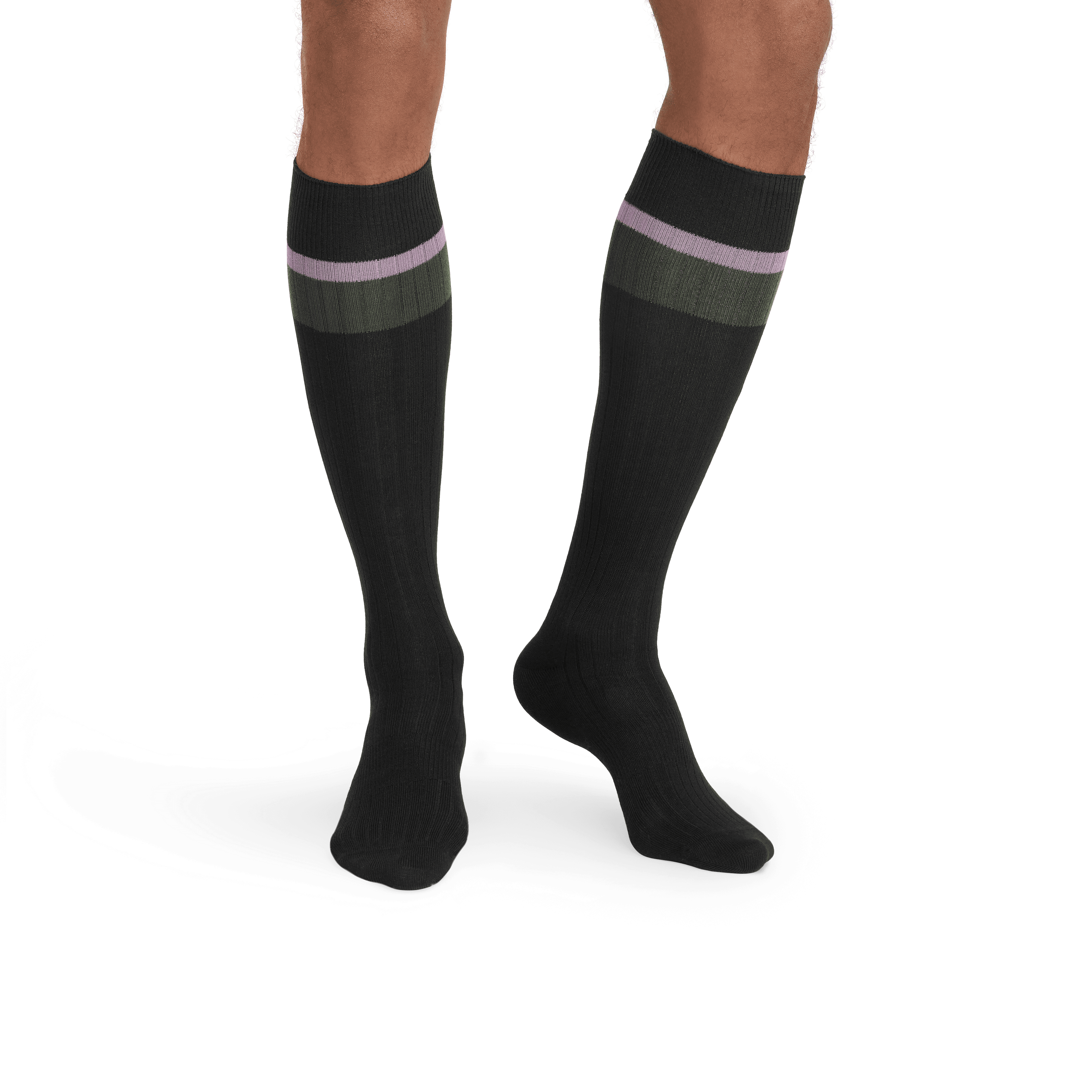 Men's Ribbed Dress Over the Calf Sock 8-Pack