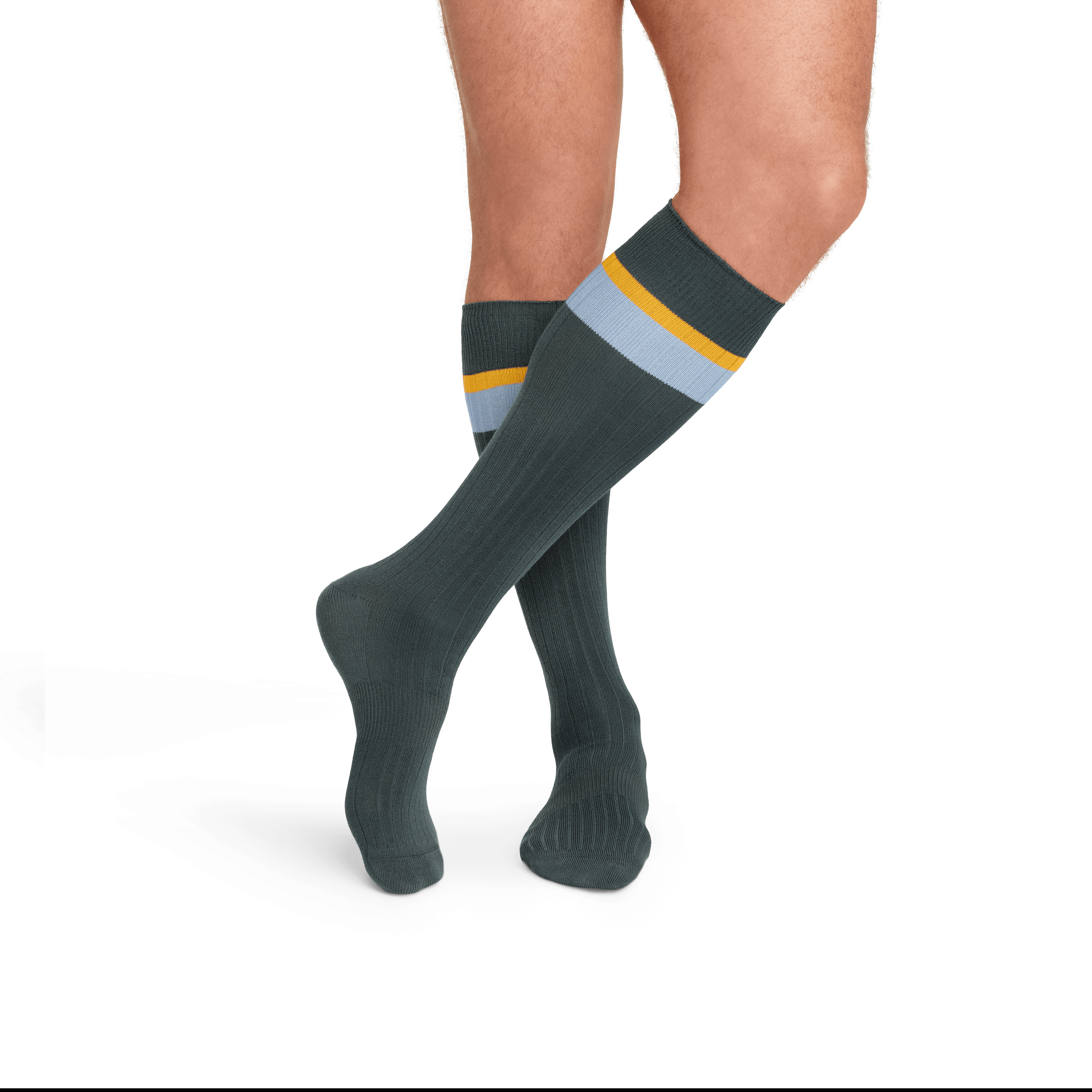 Men's Ribbed Dress Over the Calf Sock 8-Pack