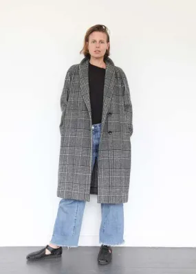 My Robe Coat - Blk/Wht Check