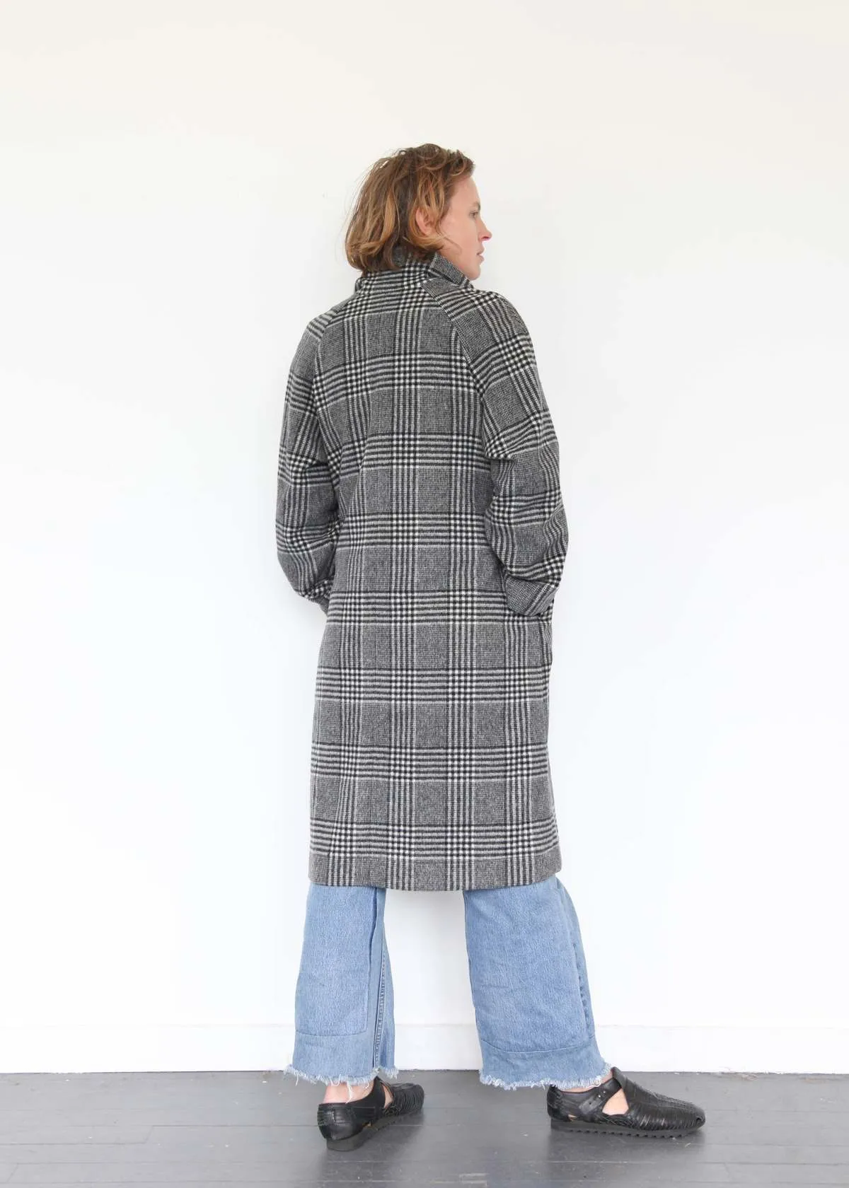 My Robe Coat - Blk/Wht Check