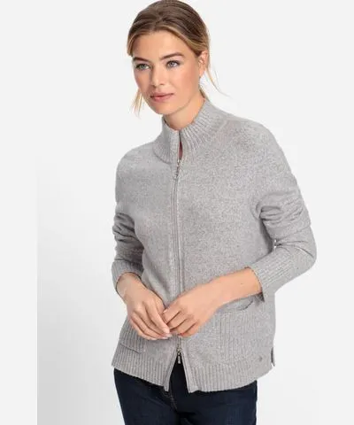 Olsen Women's Zip Front Sweater Cardigan