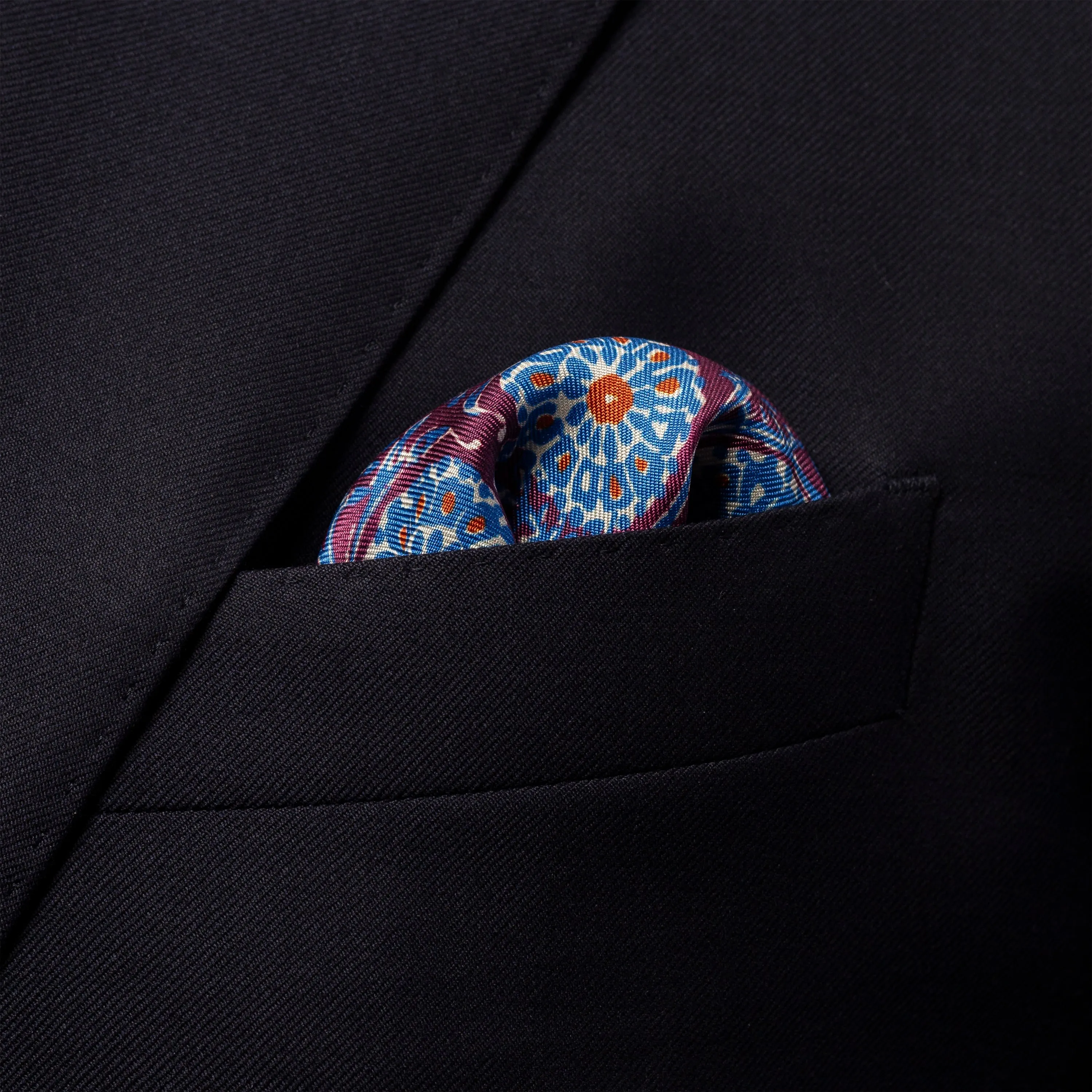 Paisley/Floral Print Pocket Square