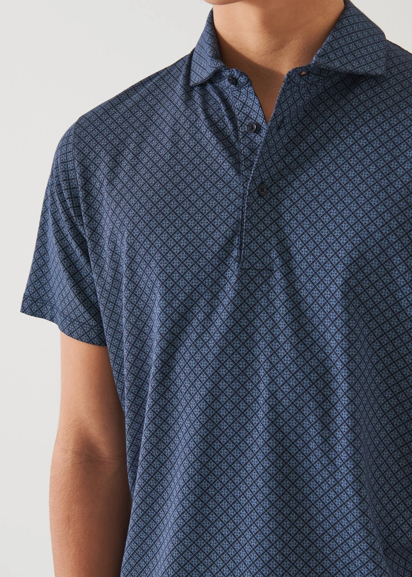 PIMA COTTON STRETCH PRINTED POLO