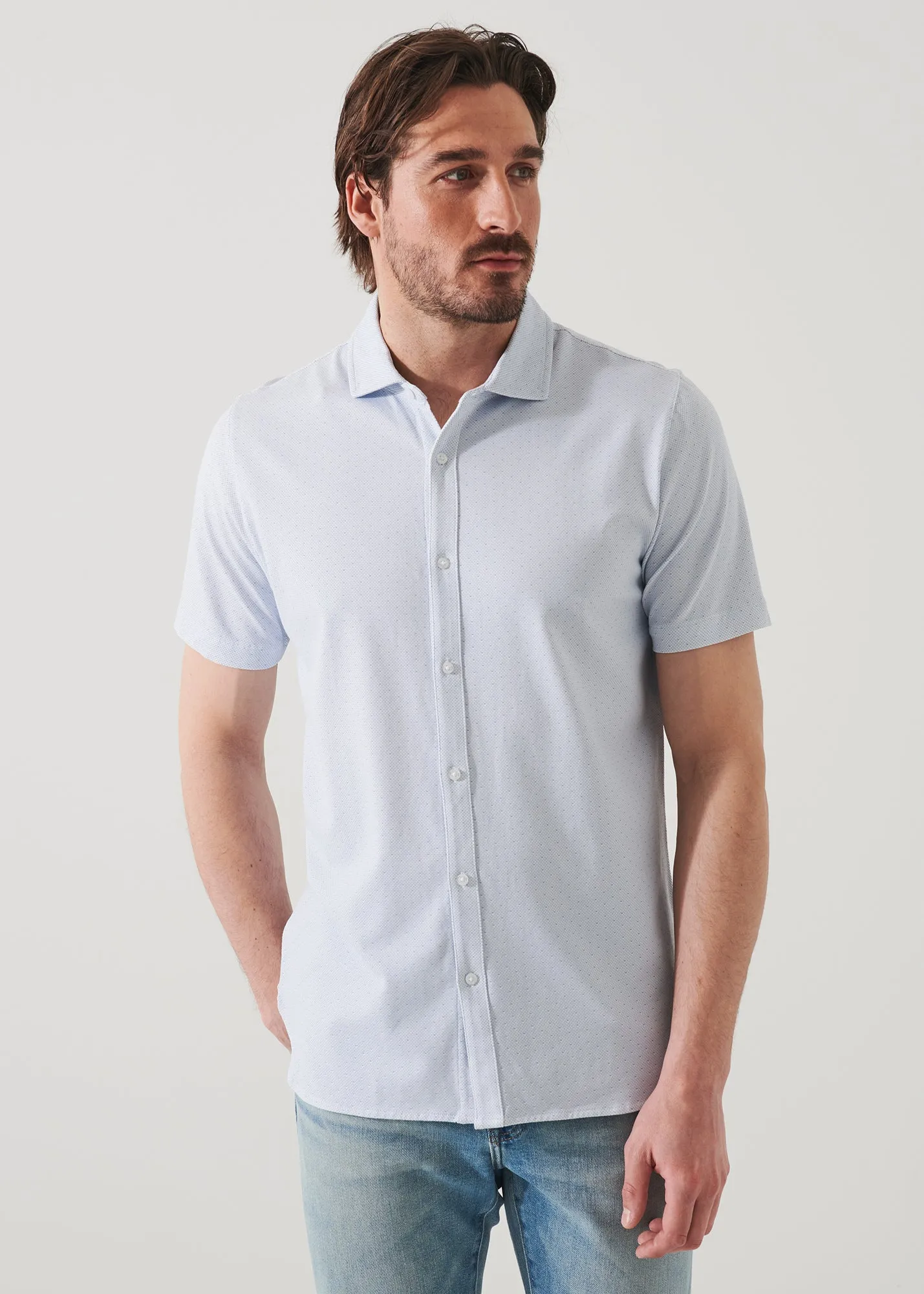 PIMA COTTON STRETCH PRINTED SHIRT