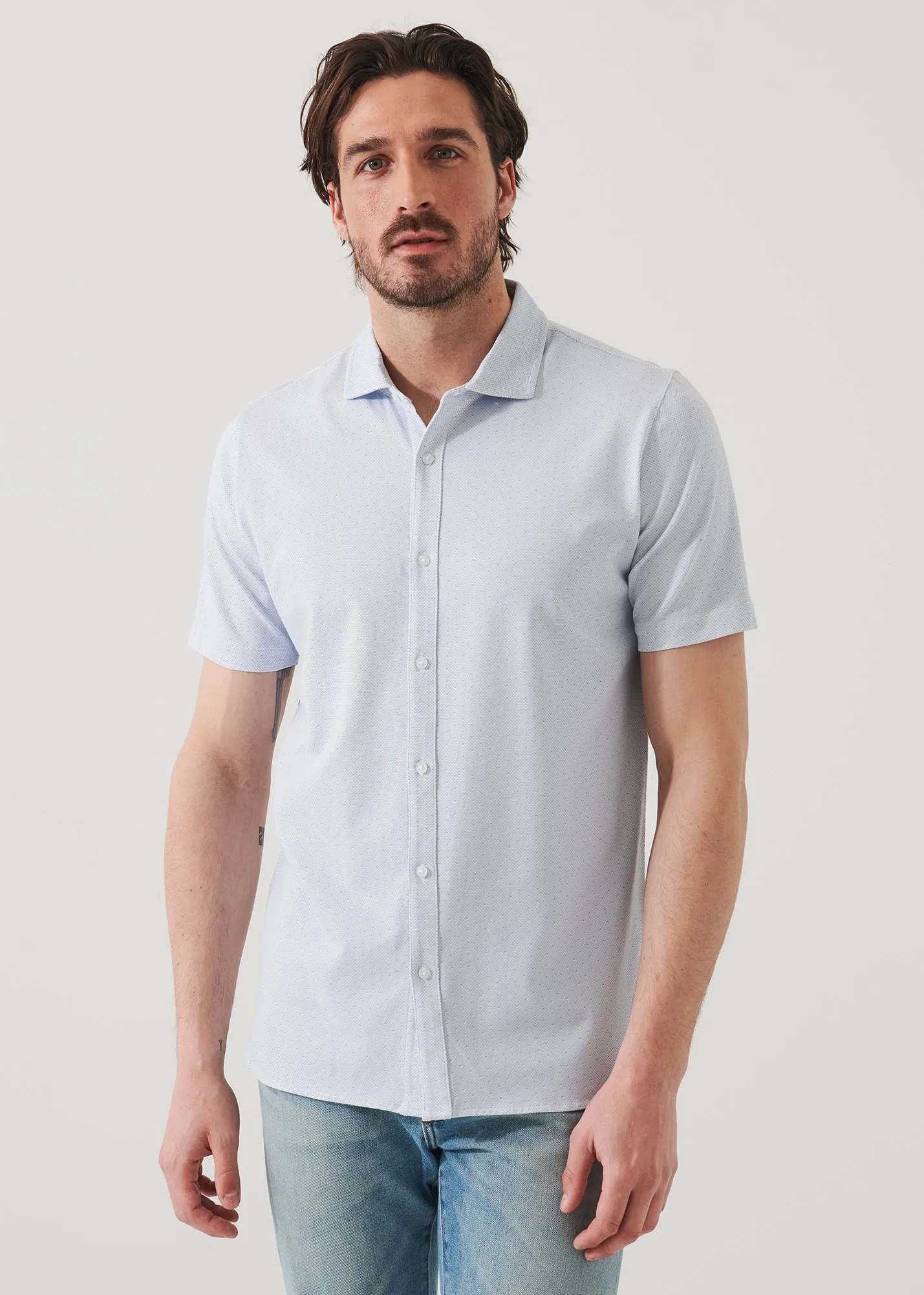 PIMA COTTON STRETCH PRINTED SHIRT