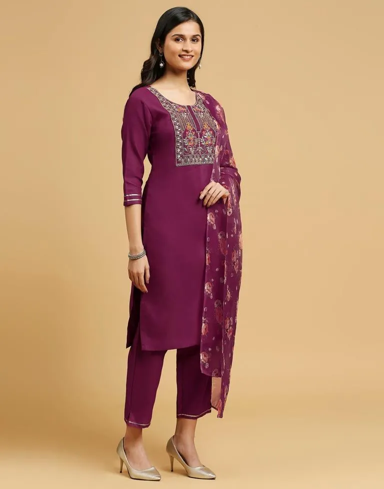 Pink Cotton Printed Kurta Set With Dupatta