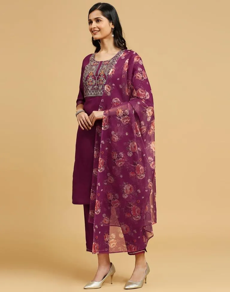 Pink Cotton Printed Kurta Set With Dupatta