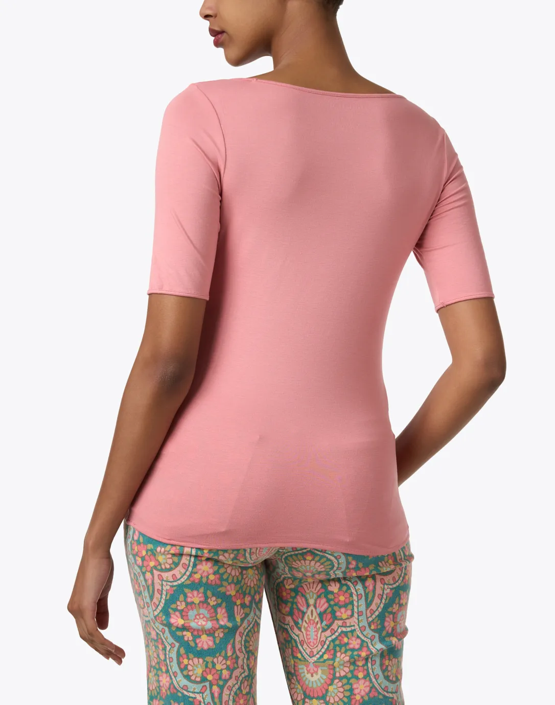 Pink Elbow Sleeve Top