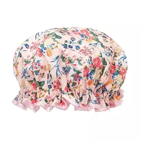 Pink Floral Print Shower Cap