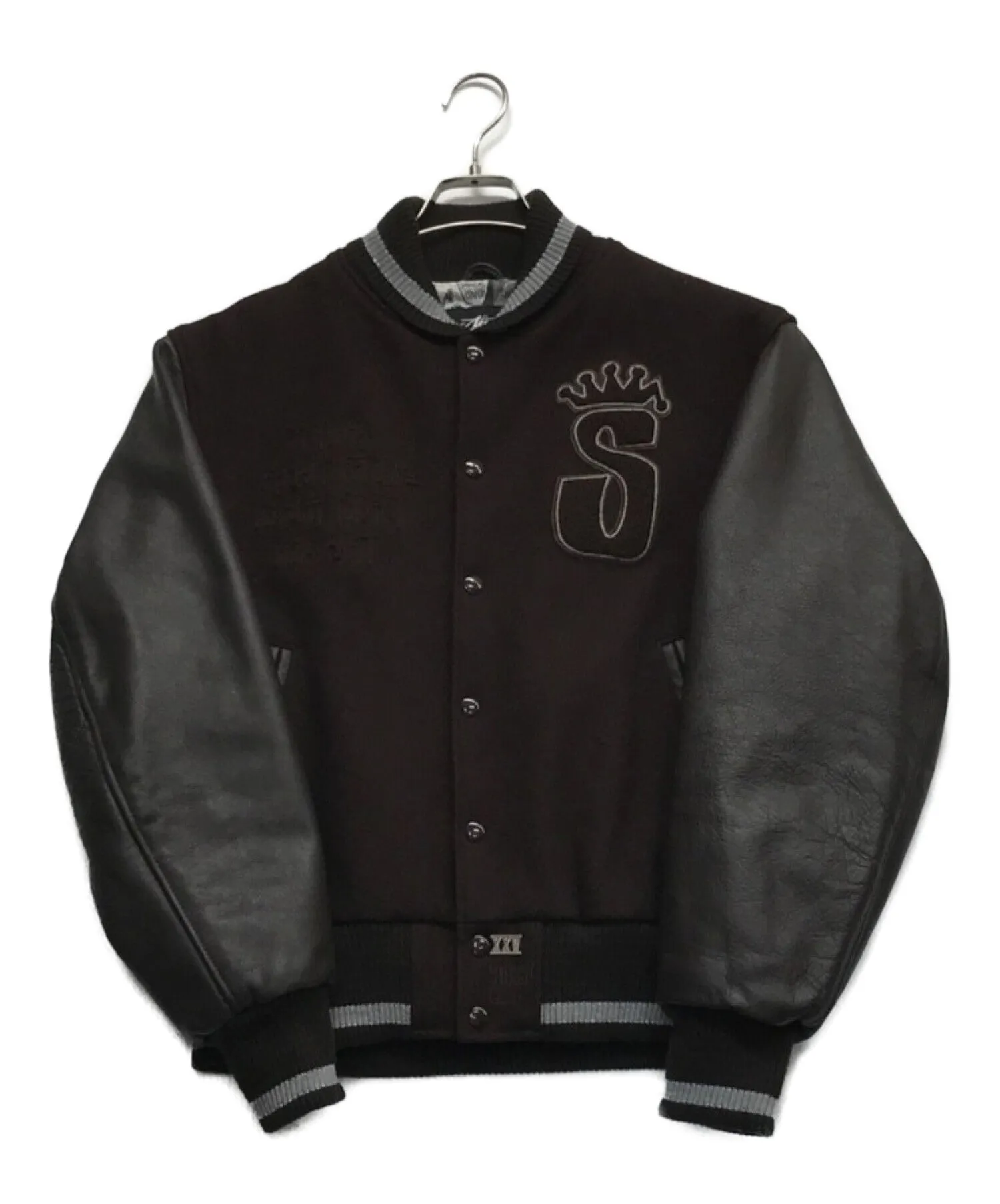 [Pre-owned] stussy Leather Varsity Jacket Varsity Jacket Jacket Blouson 26552