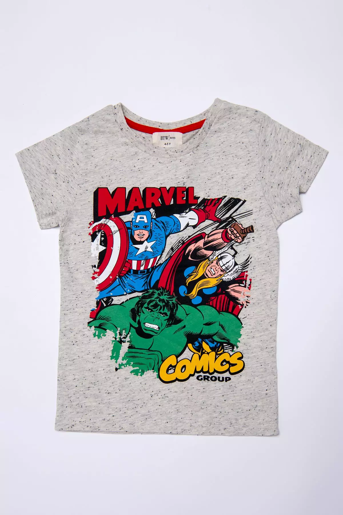 PRINTED MARVEL COTTON T-SHIRT