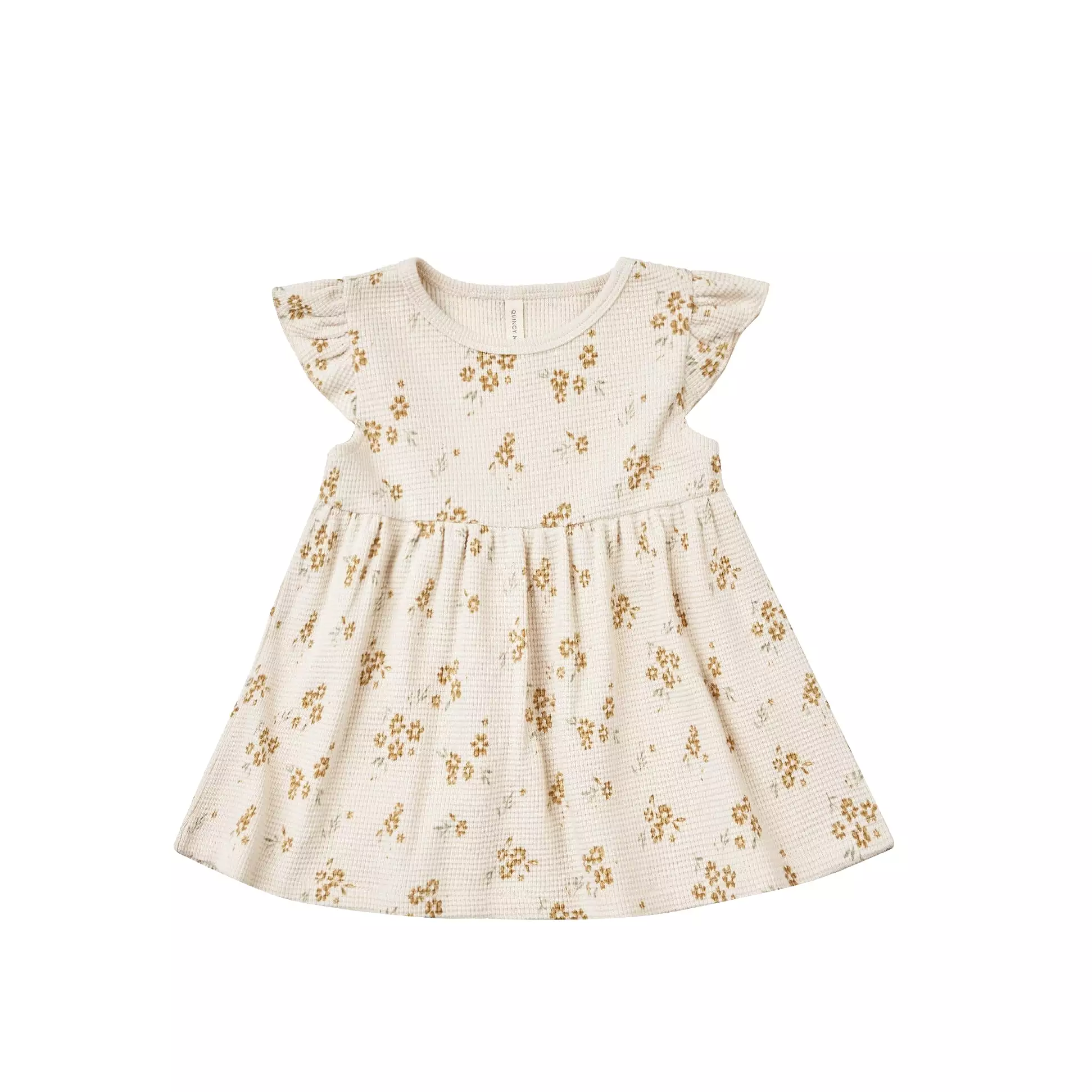 Quincy Mae Flutter Sleeve Dress - Honey Flower