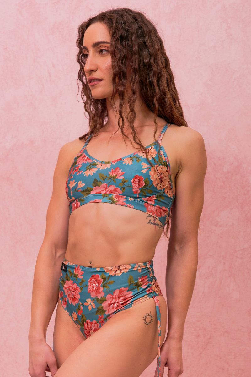 RAD Paradiso Divina Bottoms - Teal Floral