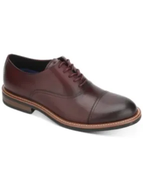 REACTION KENNETH COLE Mens Burgundy Padded Clyde Cap Toe Block Heel Lace-Up Dress Oxford Shoes M