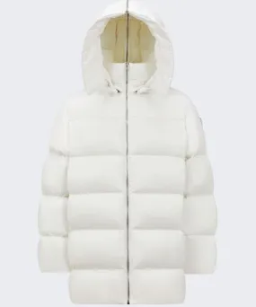 Rick Owens X Moncler Hooded Cyclopic Coat Milk