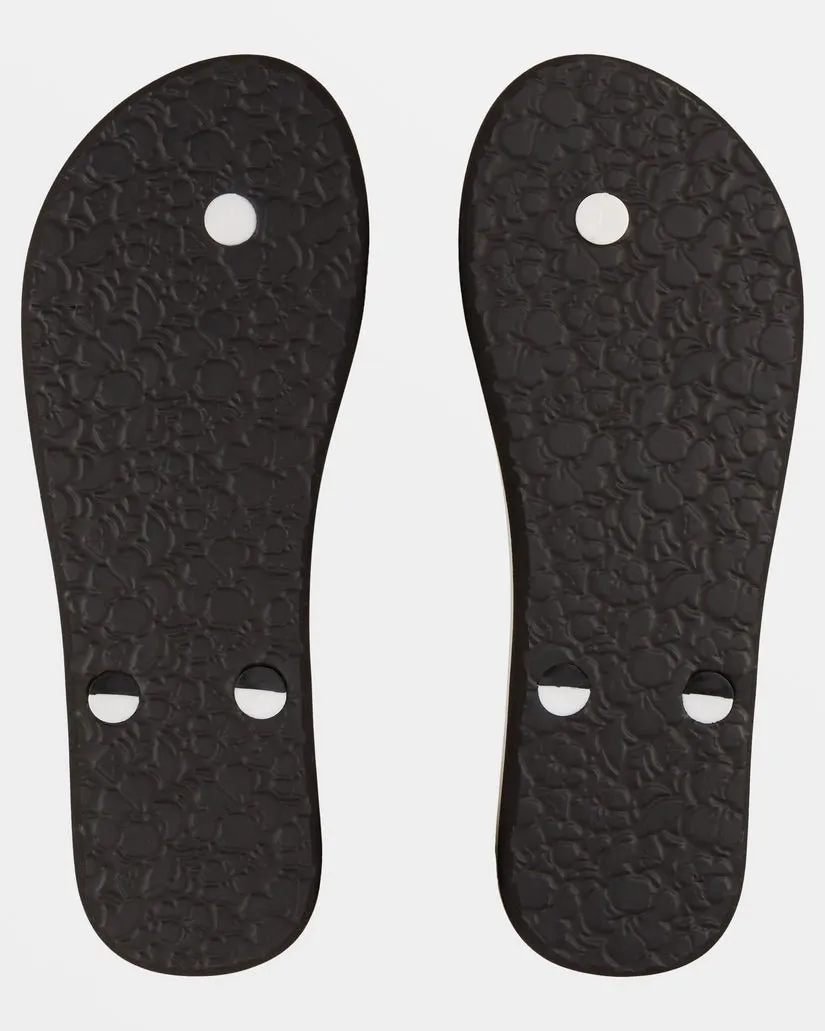 Roxy Tahiti Women's Flip Flops - Black/White/Black Print