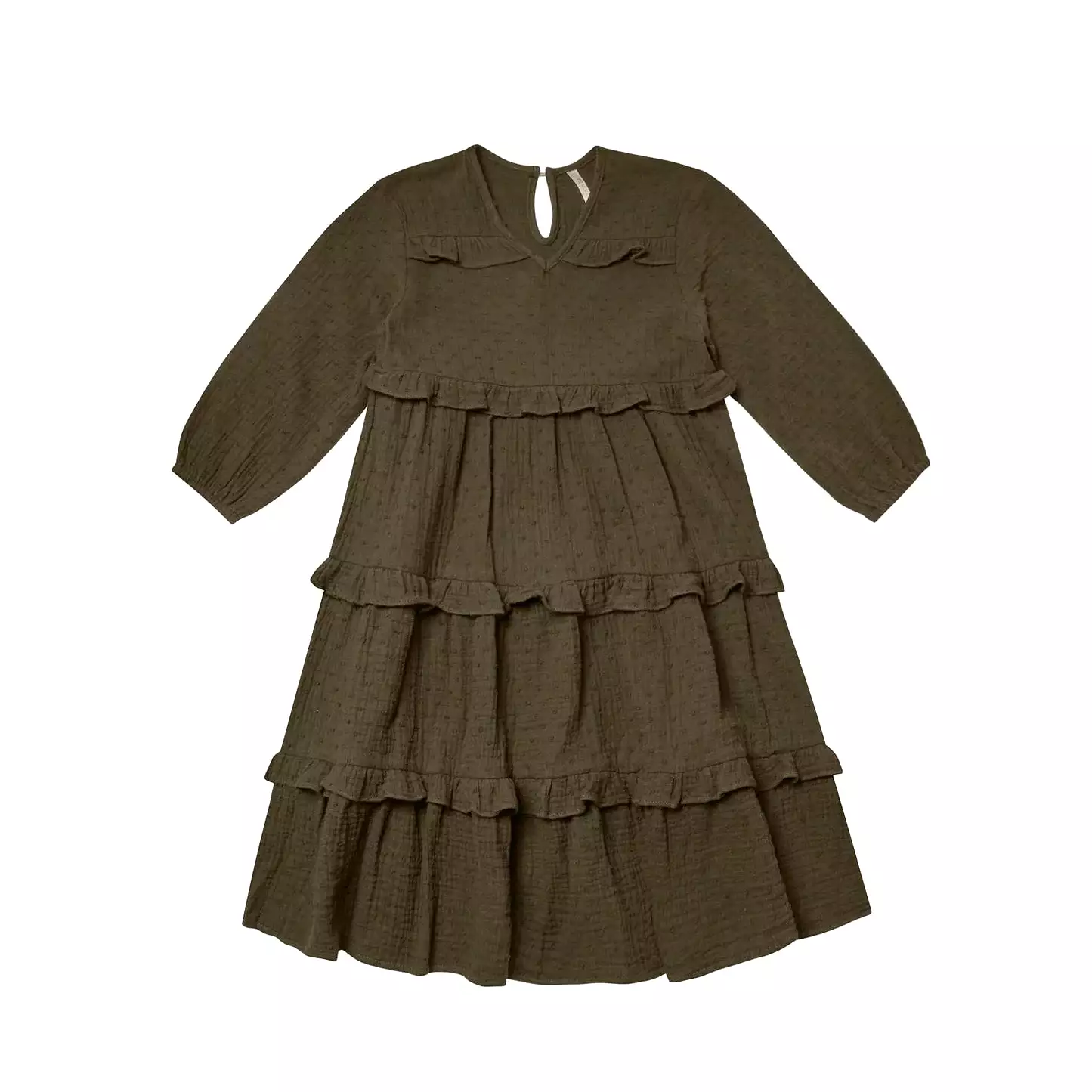 Rylee + Cru Dark Green Mabel Dress