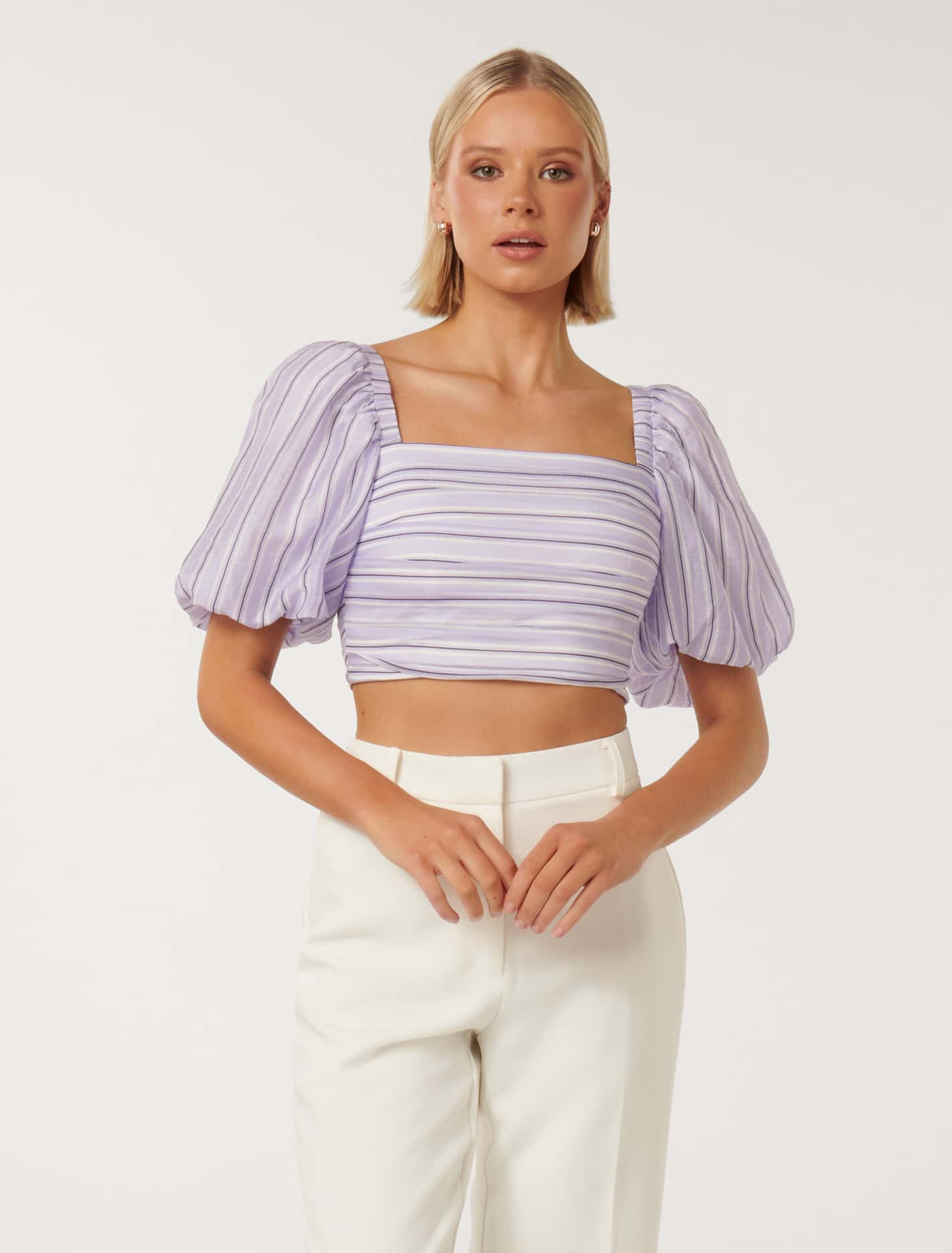 Shay Stripe Puff Sleeve Top