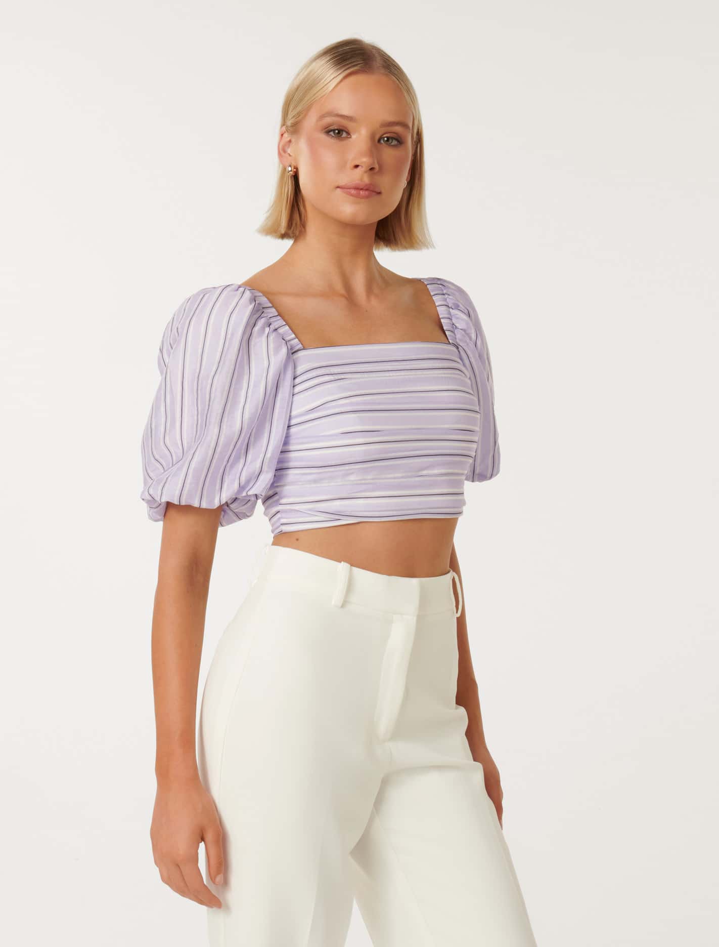 Shay Stripe Puff Sleeve Top