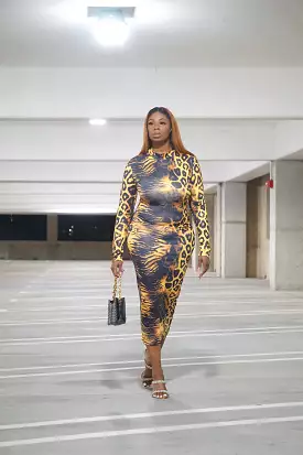 She Wild Leopard Bodycon Dress