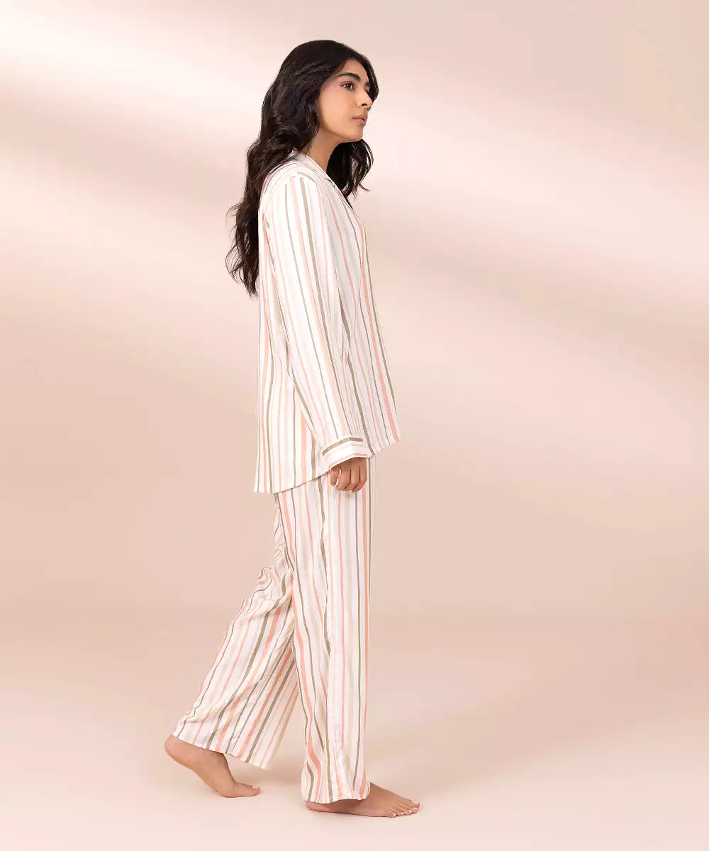 Striped Cotton Pj Set