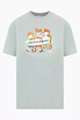 Surfing Foxes logo printed cotton t-shirt