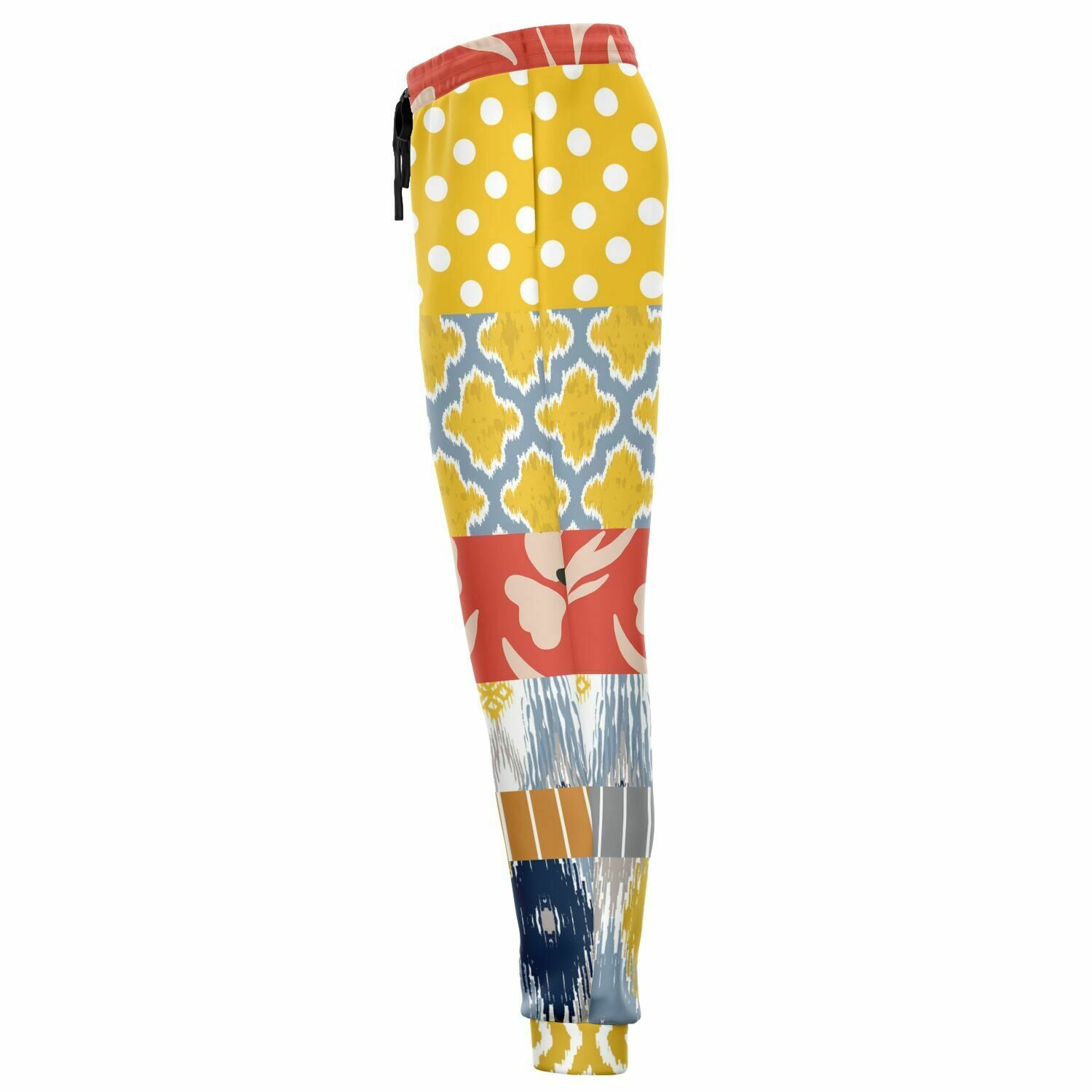 Tallulah Bankhead Yellow Patchwork Unisex Eco-Poly Joggers