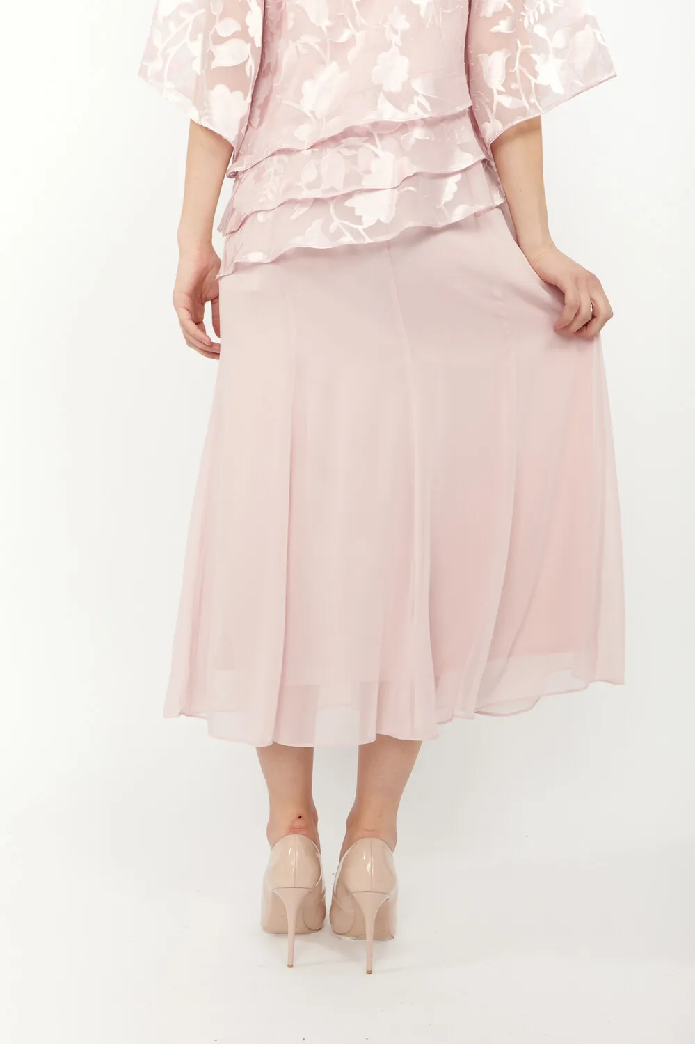 Tea-length Chiffon Skirt Style 8370980