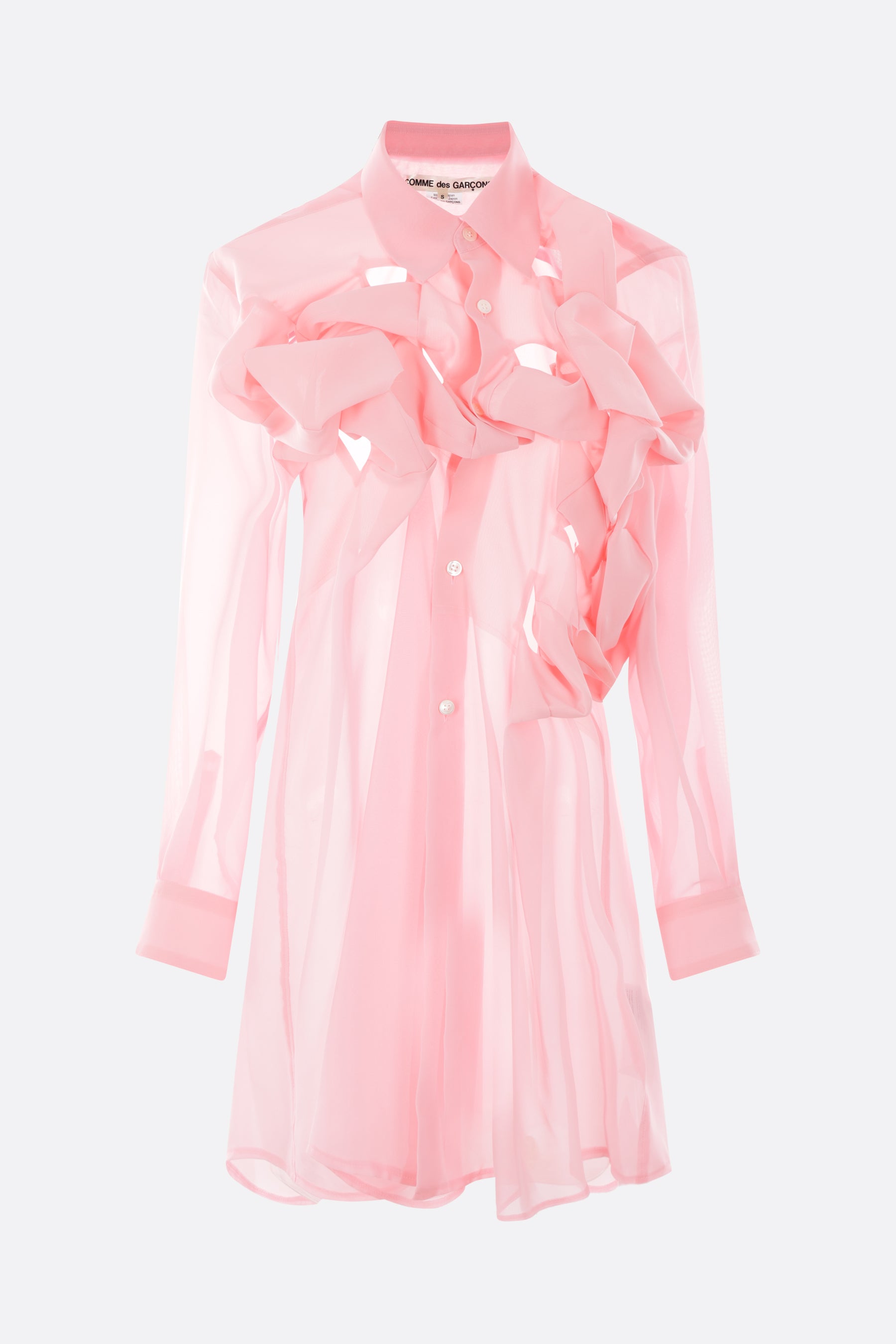 technical chiffon oversized shirt