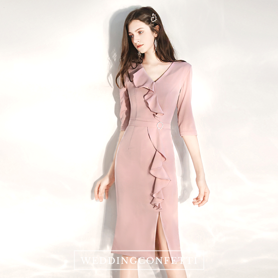 The Yassy Pink Mid Sleeve Dress