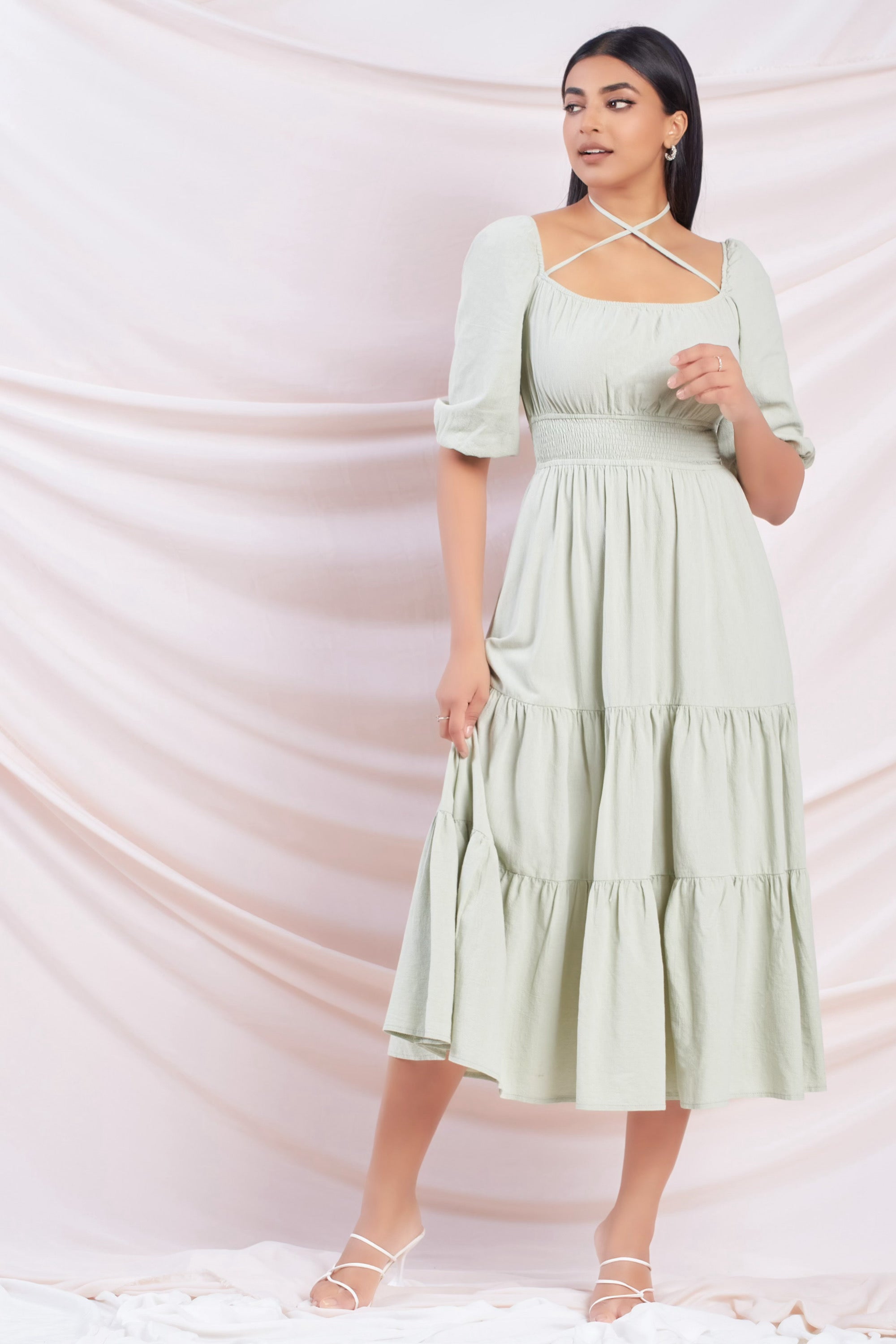 Tiered Midi Dress