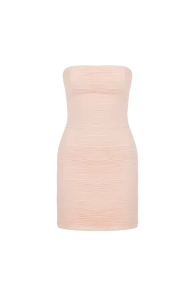 Valentina - Pleated Chiffon Strapless Dress