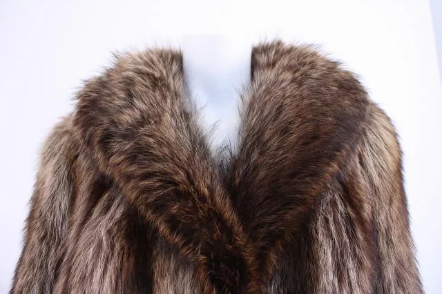 Vintage Raccoon Fur Full Length Coat