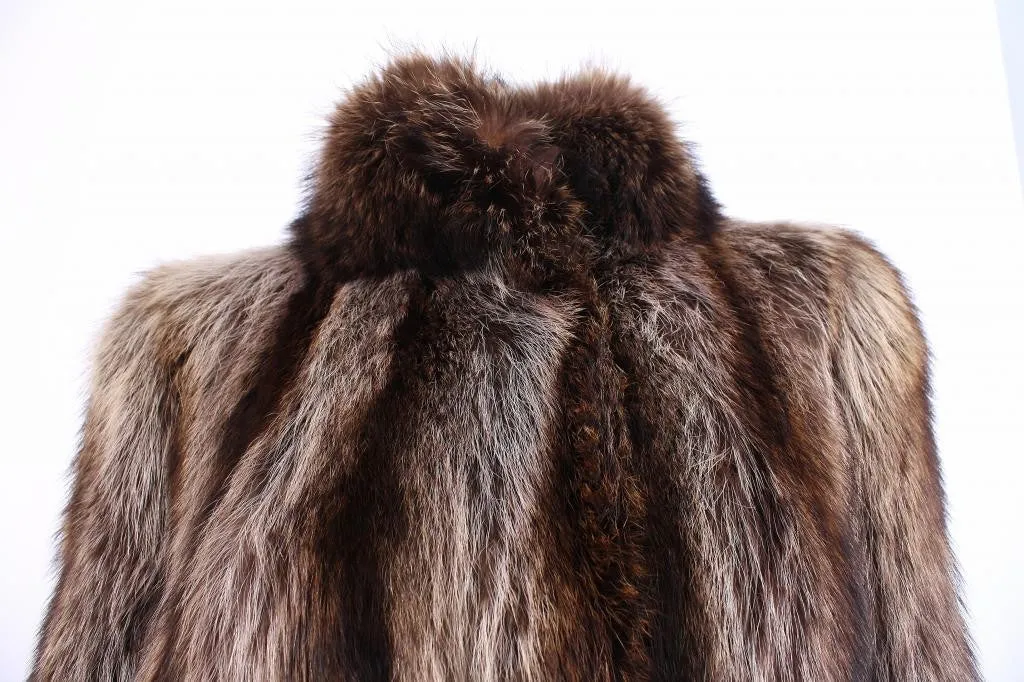 Vintage Raccoon Fur Full Length Coat