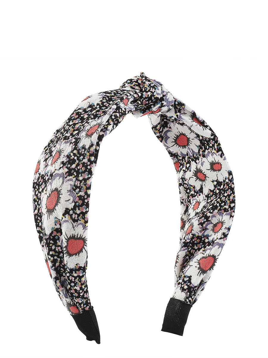 Women Artsy Floral Print Knot Hair Band KL1013