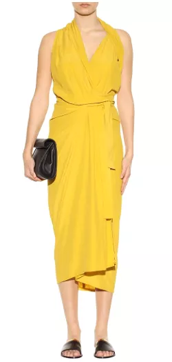 Yellow Wrap Dress